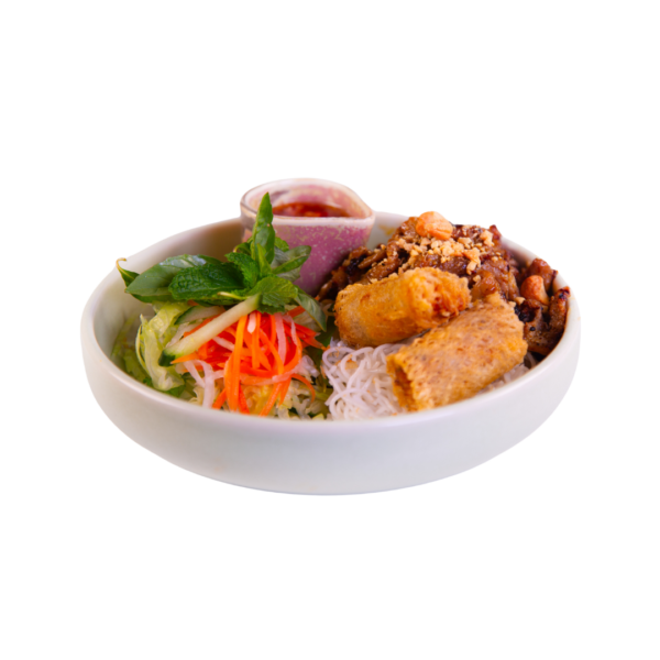 48. Grilled Lemongrass Pork & Spring Rolls